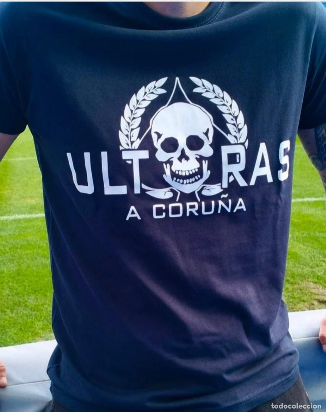 Sports collectibles: Camiseta ultras Riazor blues deportivo a Coru&ntilde;a talla M nueva a estrenar