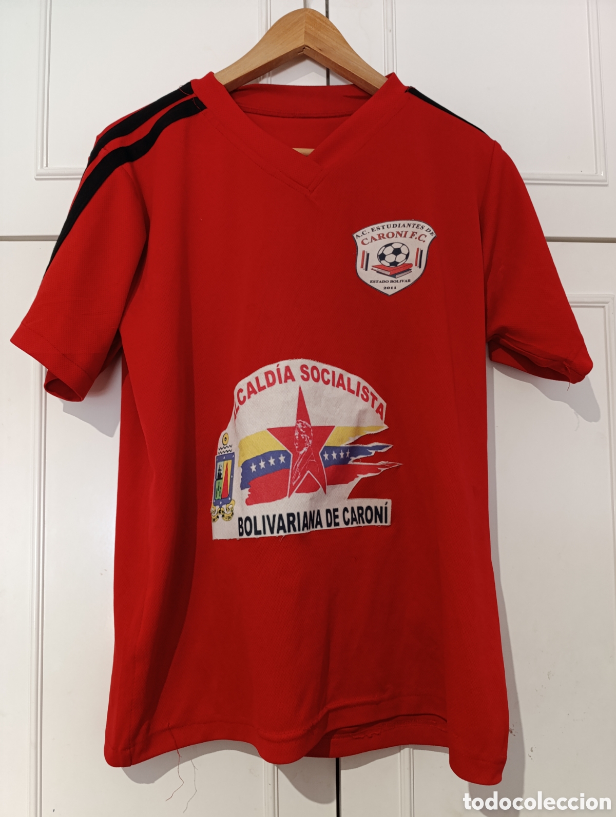 Coleccionismo deportivo: Camiseta matchworn Estudiantes Caron&iacute; FC Venezuela