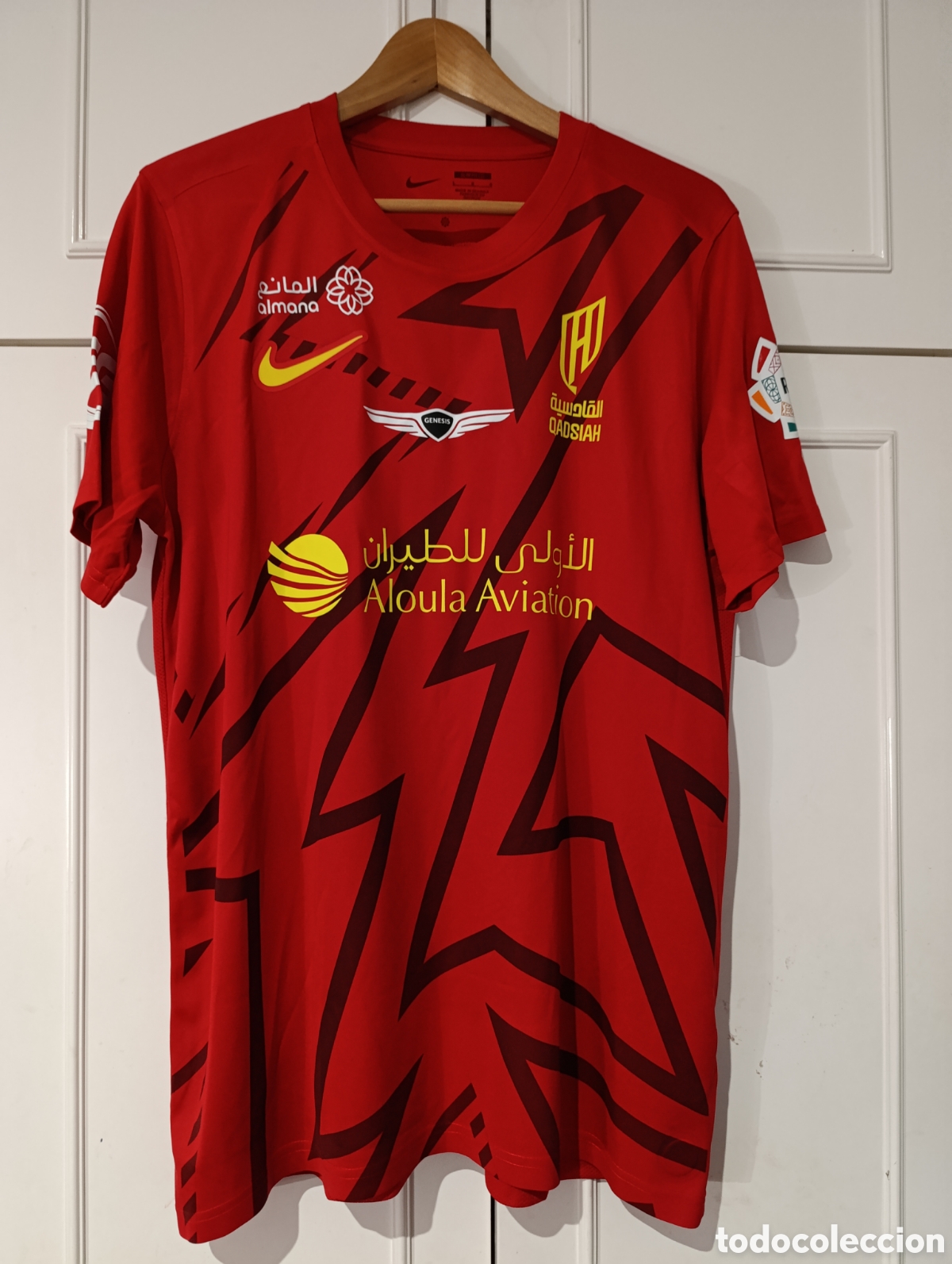 Coleccionismo deportivo: Camiseta matchworn Al Quadisiya de Arabia Saud&iacute;
