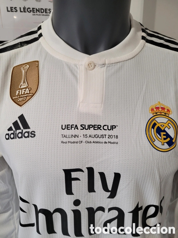 Coleccionismo deportivo: Camiseta match issue Real Madrid CF Supercopa - Foto 4