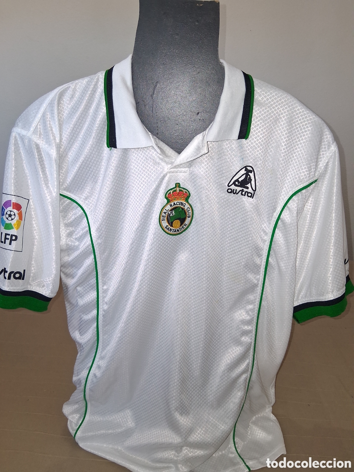 Coleccionismo deportivo: MATCH WORN MANJAR&Iacute;N RACING SANTANDER - Foto 1