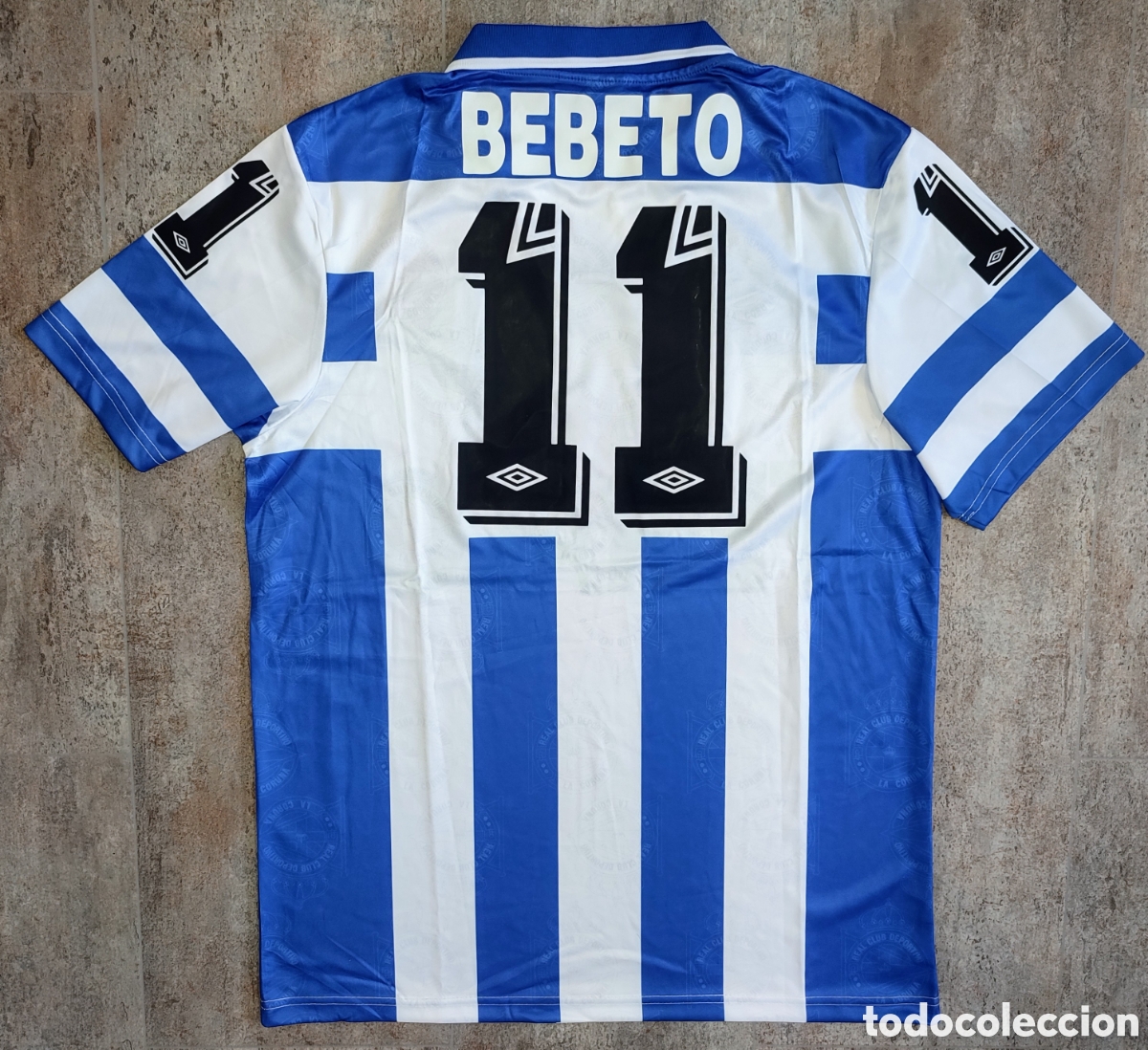 Sports collectibles: Camiseta Bebeto Deportivo Coru&ntilde;a 1995-1996