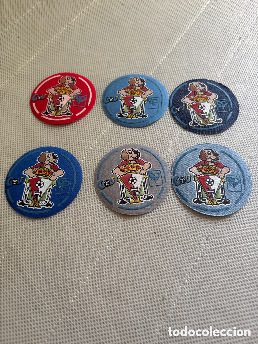 Collezionismo sportivo: 6 PARCHES ESCUDO DE TELA DE FUTBOL DEL Burgos A&Ntilde;OS 90. CON MASCOTA GOLI