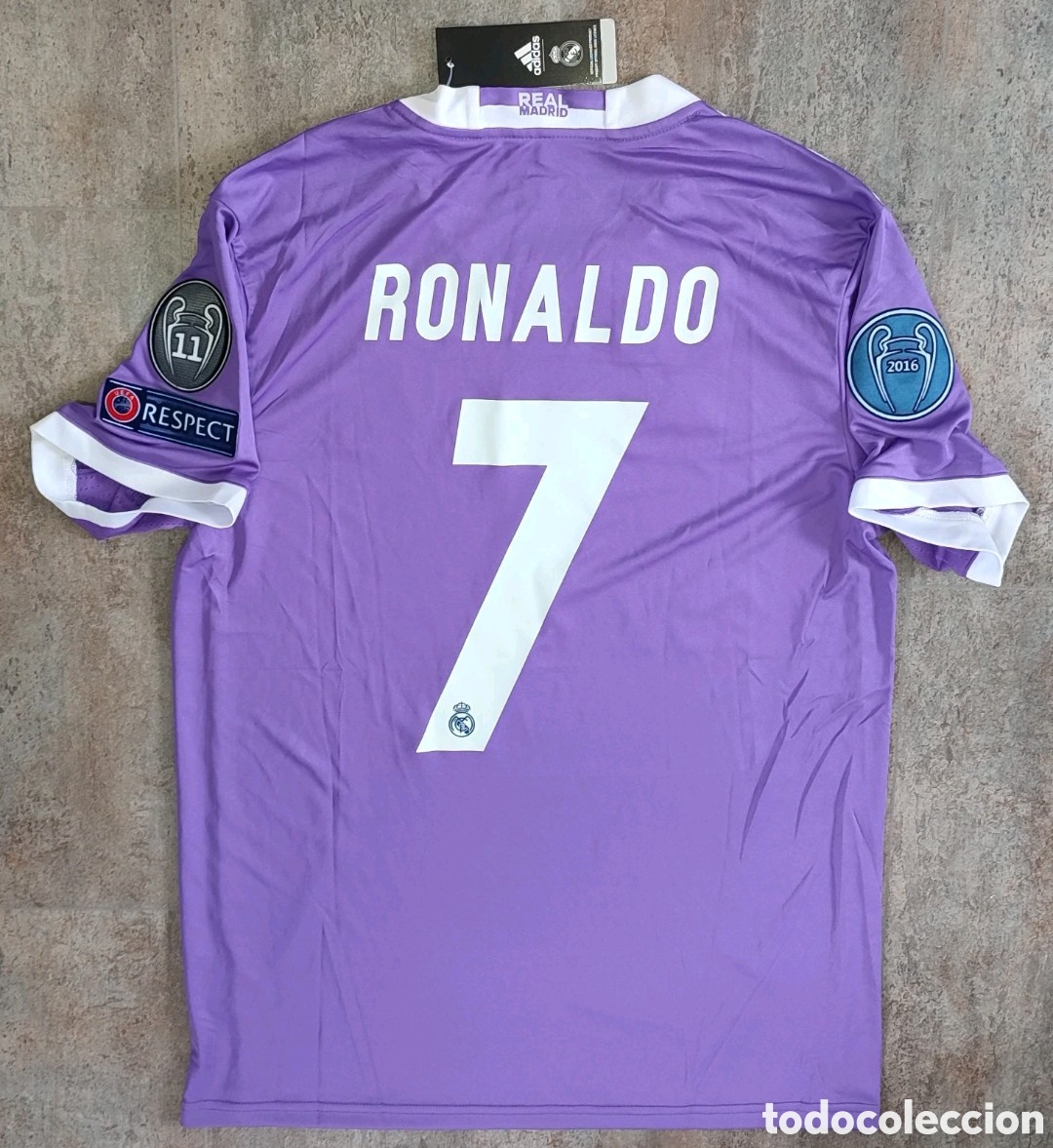 Sports collectibles: Camiseta Cristiano Ronaldo Champions 16-17 Real Madrid Nueva