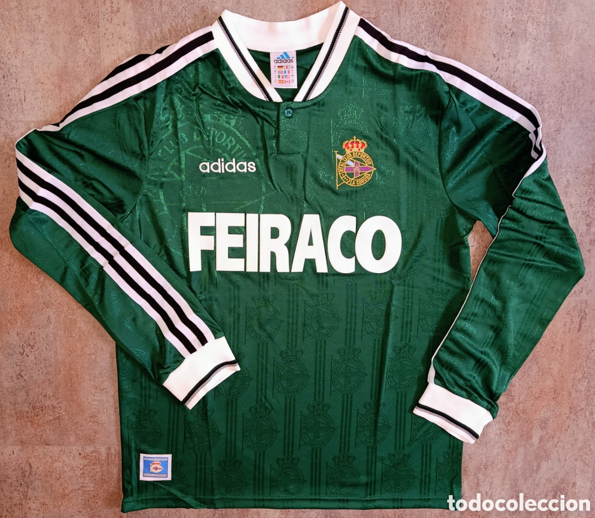 Coleccionismo deportivo: Camiseta Deportivo Coru&ntilde;a 1998-1999 Manga larga