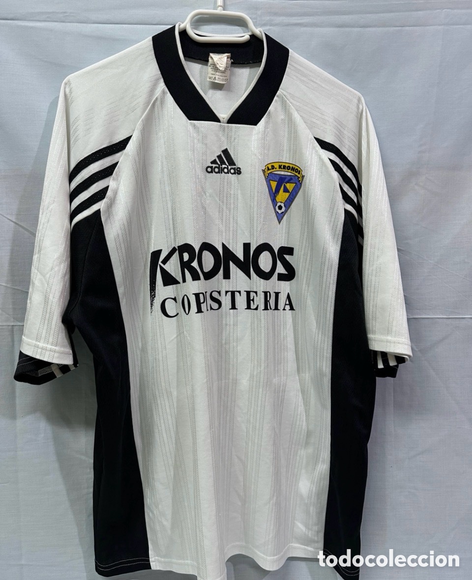 Coleccionismo deportivo: Antigua Camiseta De Futbol A.D. CRONOS COPISTERIA TALLA -L- adidas vintage