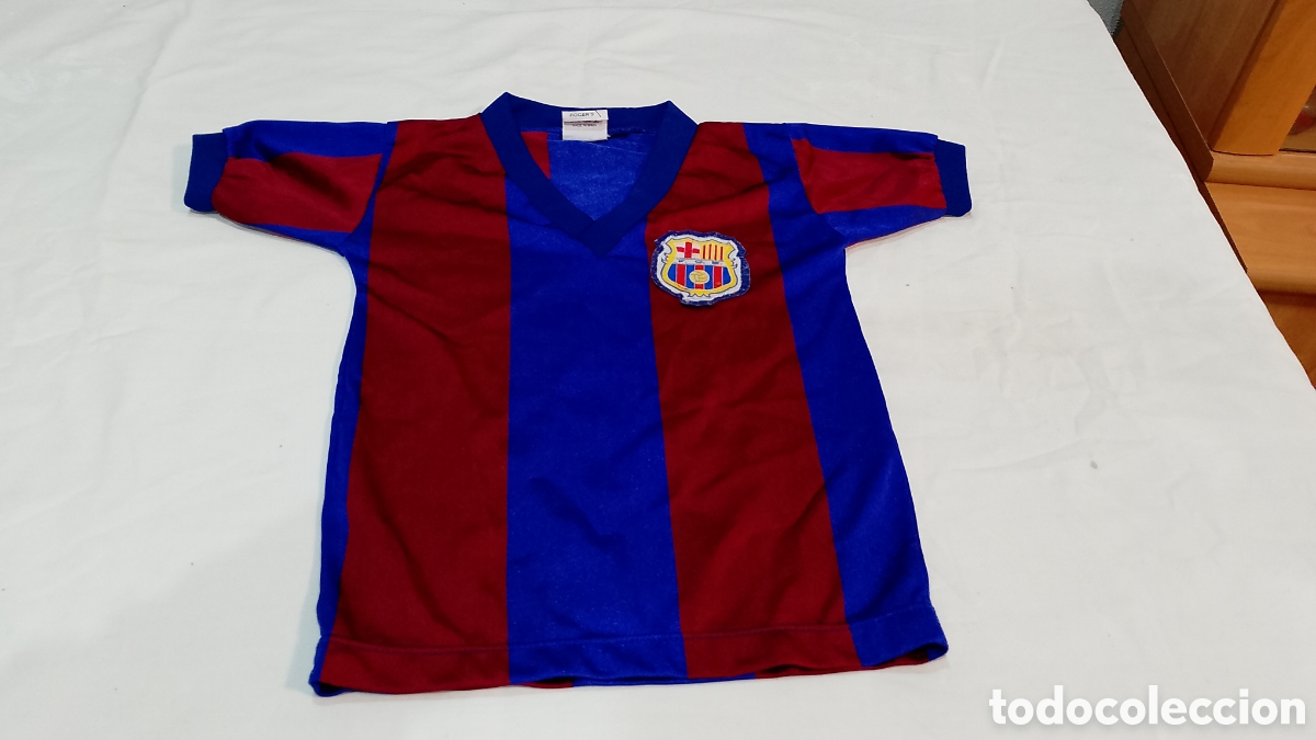 Coleccionismo deportivo: Antigua camiseta del FC Barcelona a&ntilde;os 70 de ni&ntilde;o