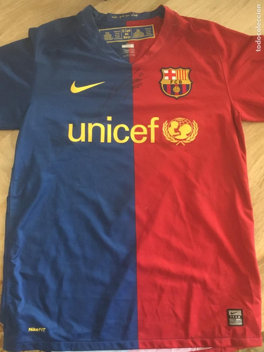 Coleccionismo deportivo: leo messi barcelona camiseta original 2008 2009 firmada con autografo original