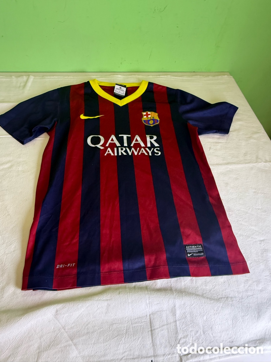 Coleccionismo deportivo: camiseta oficial de la primera equipaci&oacute;n del FC Barcelona de la temporada 2013-2014 . Talla M