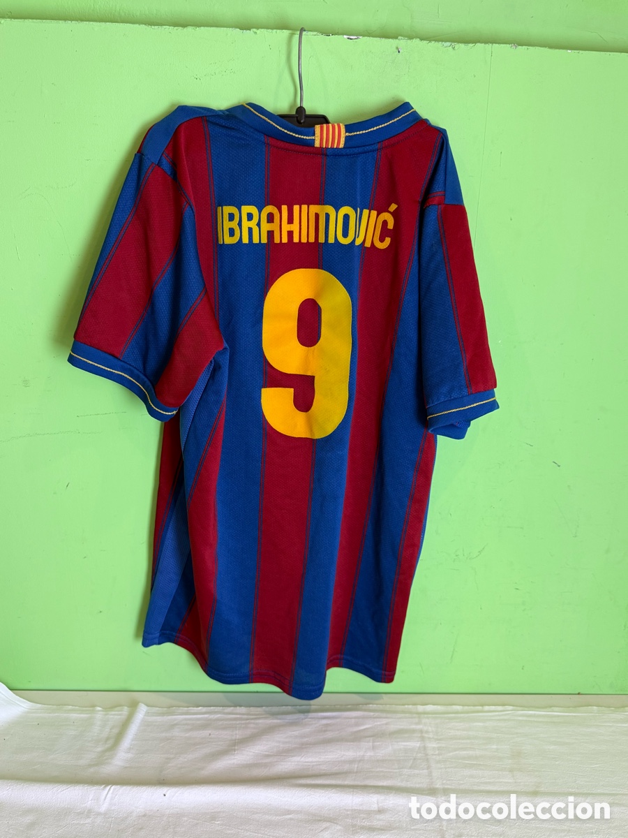 Coleccionismo deportivo: camiseta del FC Barcelona con el nombre y n&uacute;mero de Zlatan Ibrahimović.2009/10 talla M