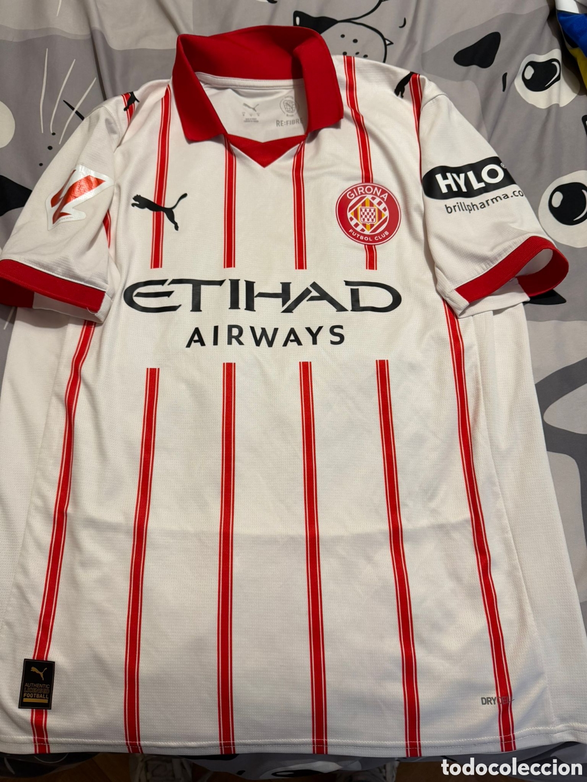 Coleccionismo deportivo: Camiseta matchworn Girona FC Alex Moreno