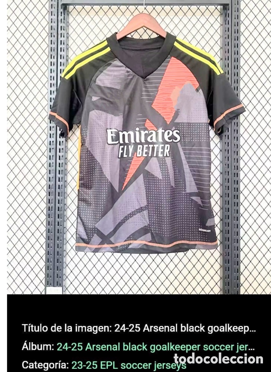 Coleccionismo deportivo: Camiseta deportiva del Arsenal portero