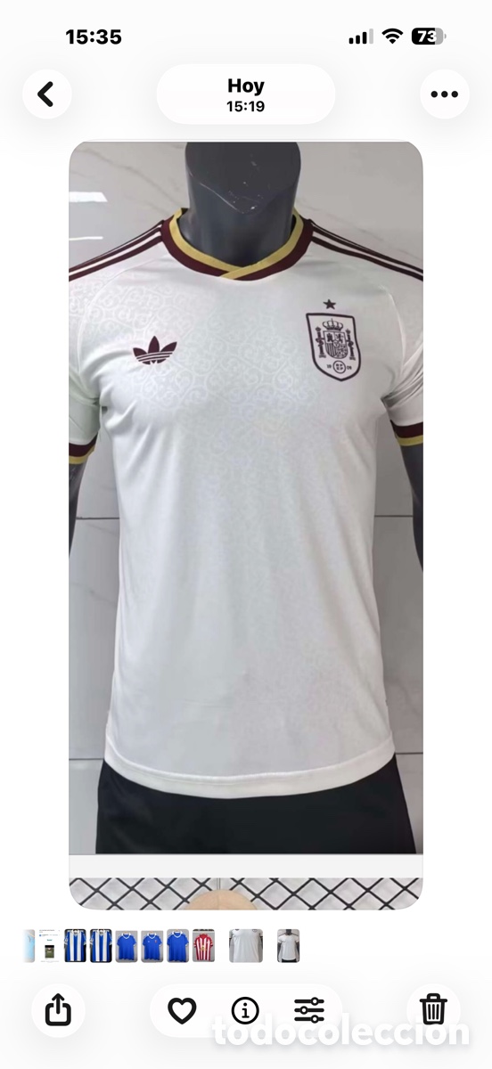 Coleccionismo deportivo: Camiseta selecci&oacute;n espa&ntilde;ola entrenamientos