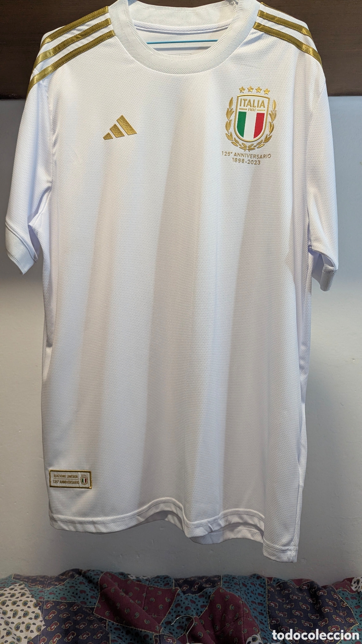 Coleccionismo deportivo: Camiseta Italia 125 Aniversario - Edici&oacute;n Especial Oro - Talla 4XL