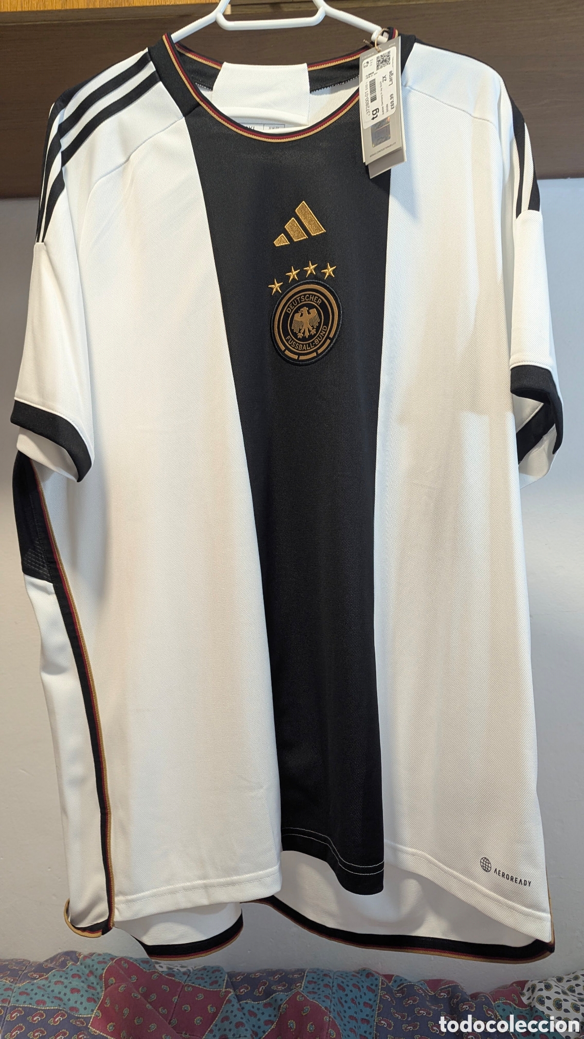 Coleccionismo deportivo: Camiseta Alemania Mundial 2022 - Primera Equipaci&oacute;n - Adidas - Talla 2XL - &iexcl;Nueva con Etiquetas!