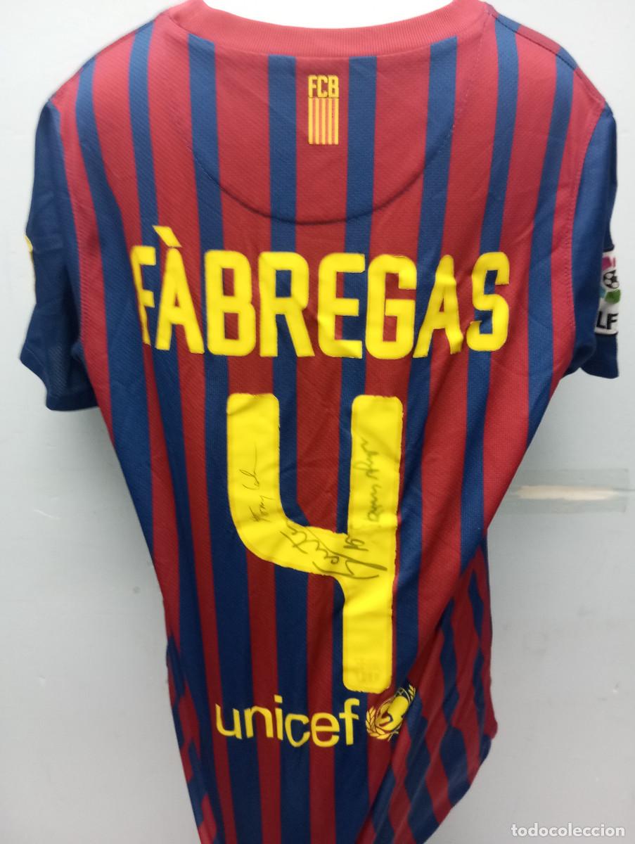 Coleccionismo deportivo: cesc fabregas camiseta futbol fc barcelona signed age 12-13