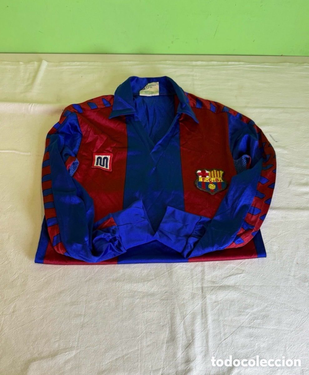 Coleccionismo deportivo: FC Barcelona MEYBA camiseta futbol football shirt. Talla peque&ntilde;a. Ver las medidas en fotos. A&ntilde;os 80