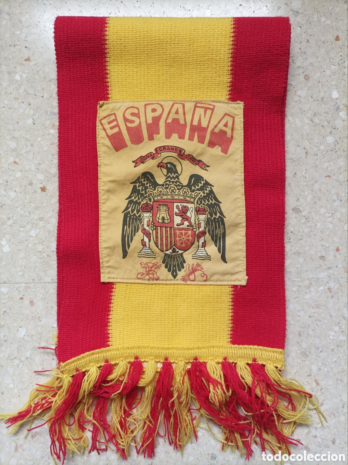 Coleccionismo deportivo: Antigua bufanda Espa&ntilde;a &Aacute;guila de San Juan