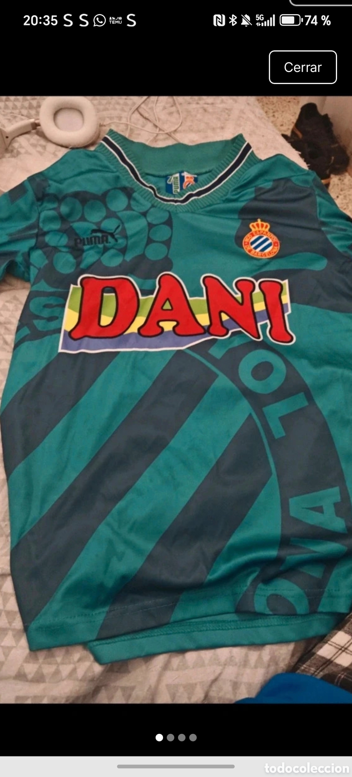 Coleccionismo deportivo: Camiseta Real Club Deportivo Espanyol A&ntilde;o 1996-97