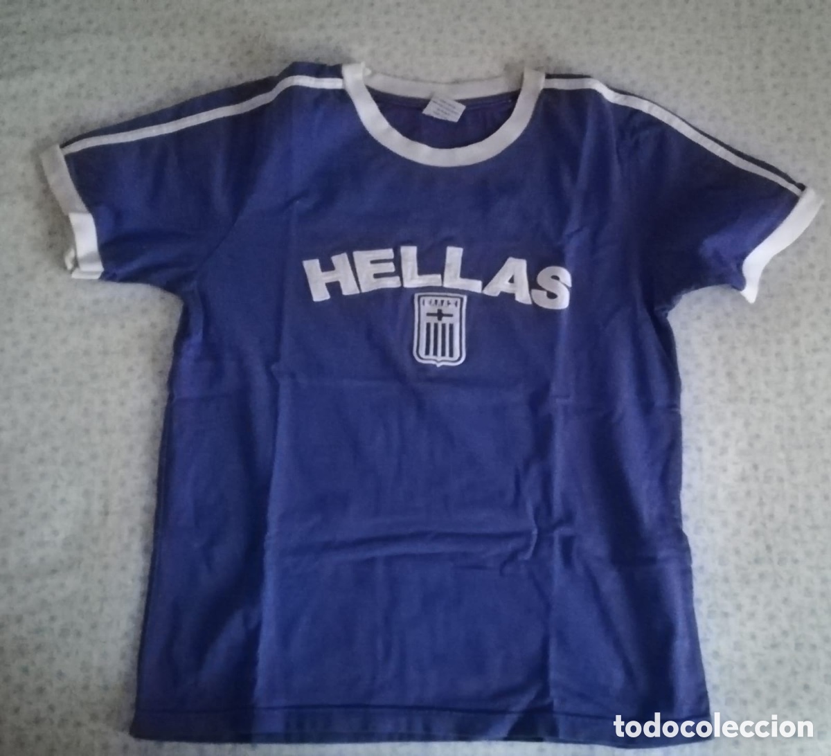 Coleccionismo deportivo: Aut&eacute;ntica Camiseta Ringer Rara de HELLAS Grecia - Talla M