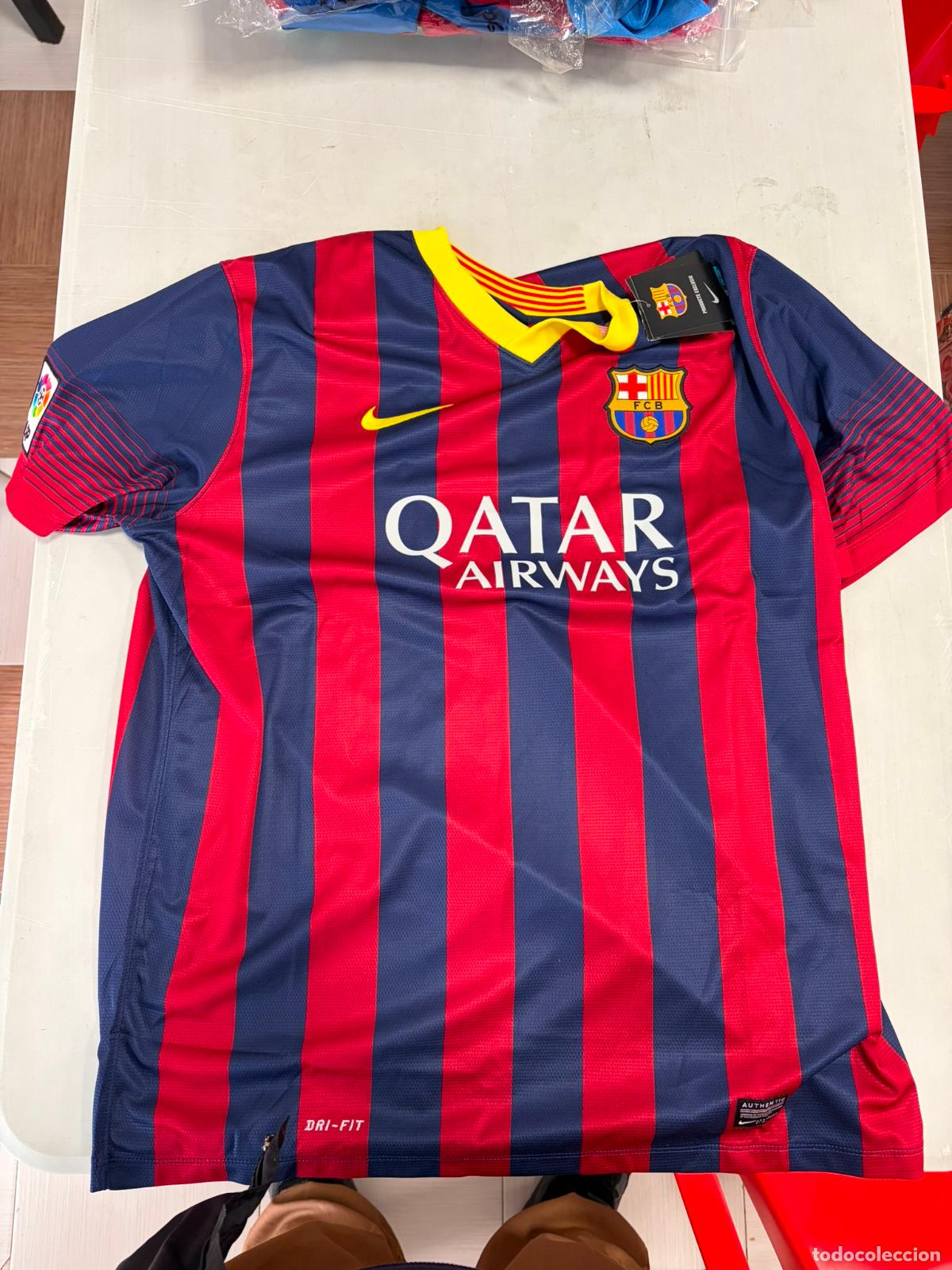 Coleccionismo deportivo: Camiseta FC Barcelona 2013 2014 Nike Home Qatar Airways Nueva con Etiquetas XL