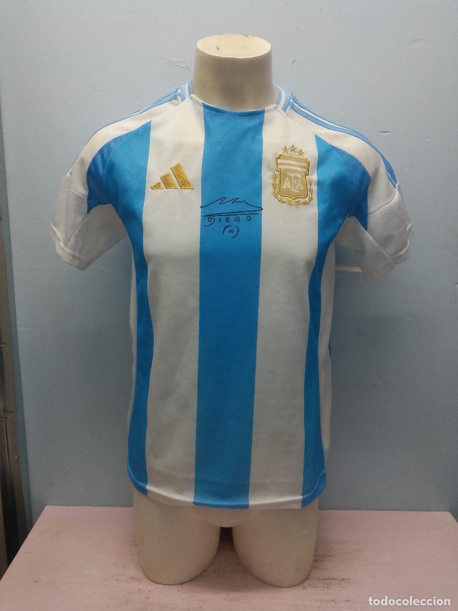 Coleccionismo deportivo: Maradona Tribute Argentina camiseta fans version football shirt seleccion M 52cts