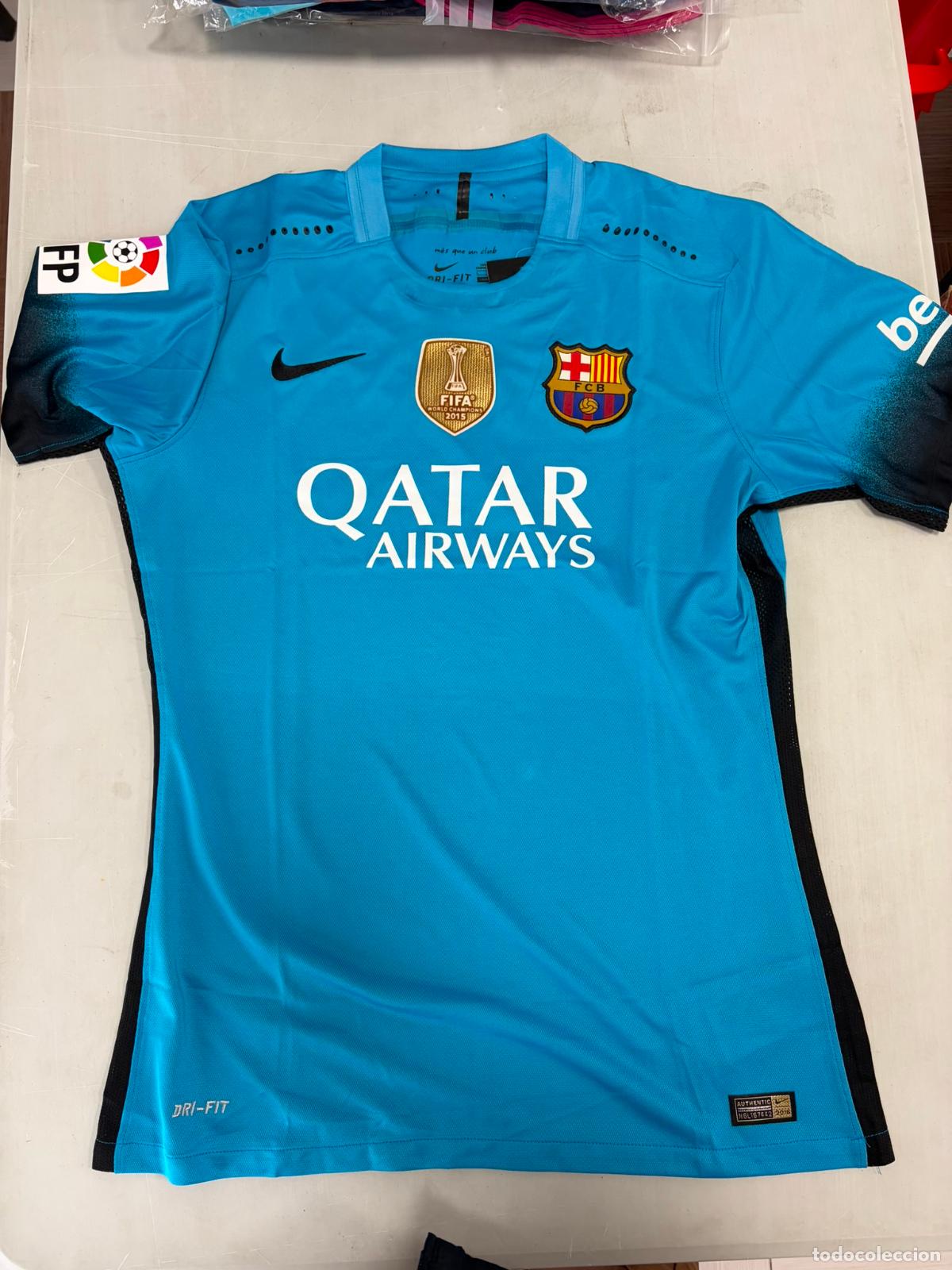 Coleccionismo deportivo: Camiseta FC Barcelona 2015/16 Authentic Nike Dri-Fit FIFA World Champions 2015 Con etiqueta L