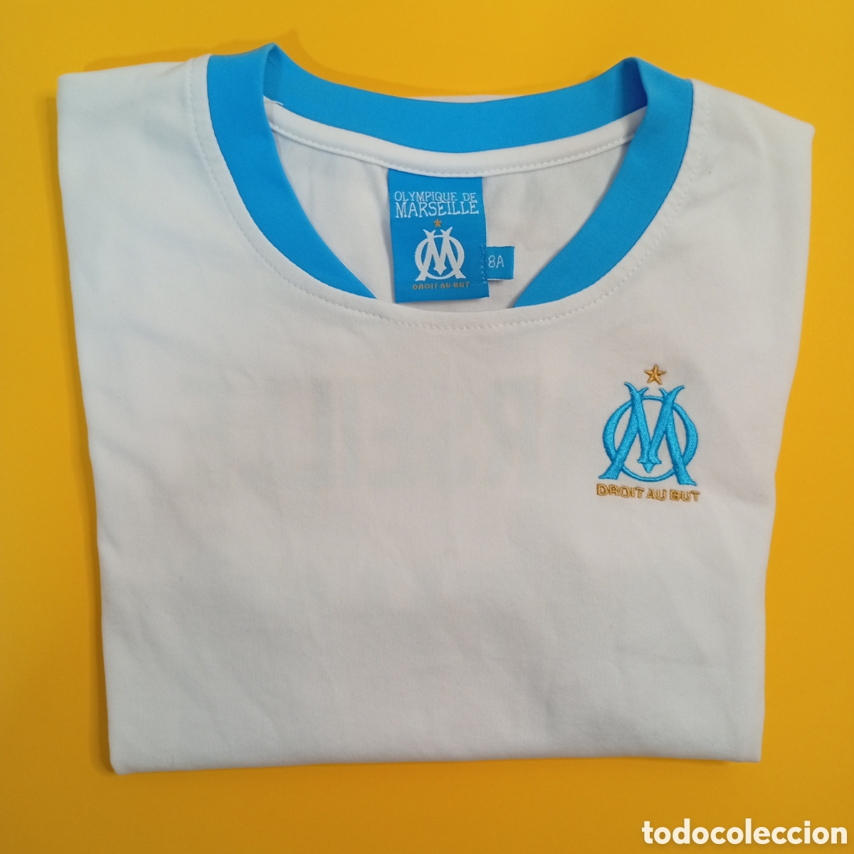 Coleccionismo deportivo: Camiseta Olympique Marsella Ni&ntilde;o Talla 8 a&ntilde;os