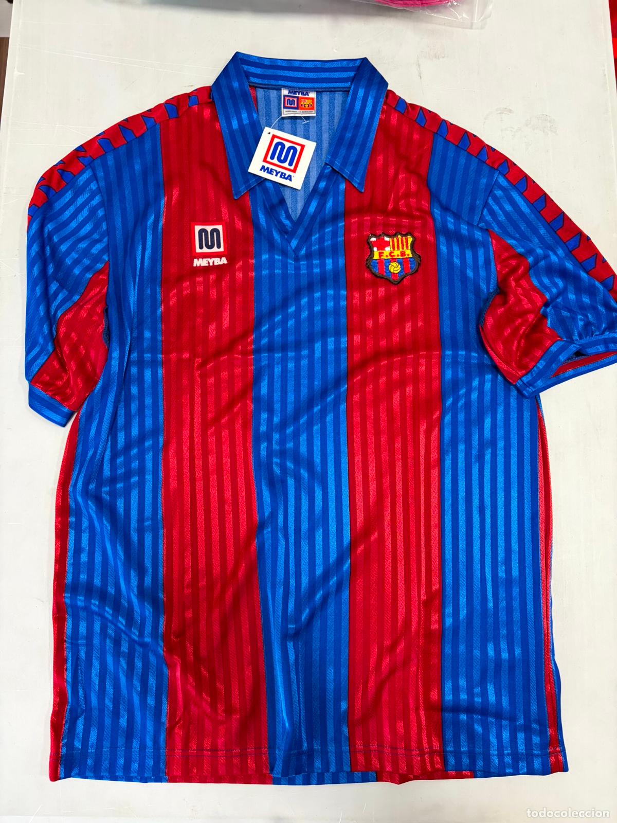 Coleccionismo deportivo: FC Barcelona Meyba Camiseta Vintage Original A&ntilde;os 80 90 Made in Spain con Etiqueta XL