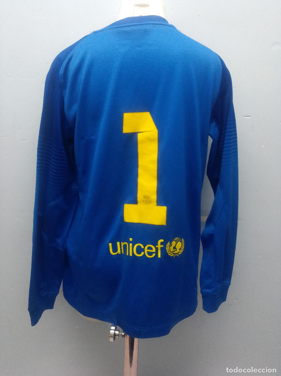 Coleccionismo deportivo: FC Barcelona alevin match worn Young player goalkepper portero 10-12 a&ntilde;os