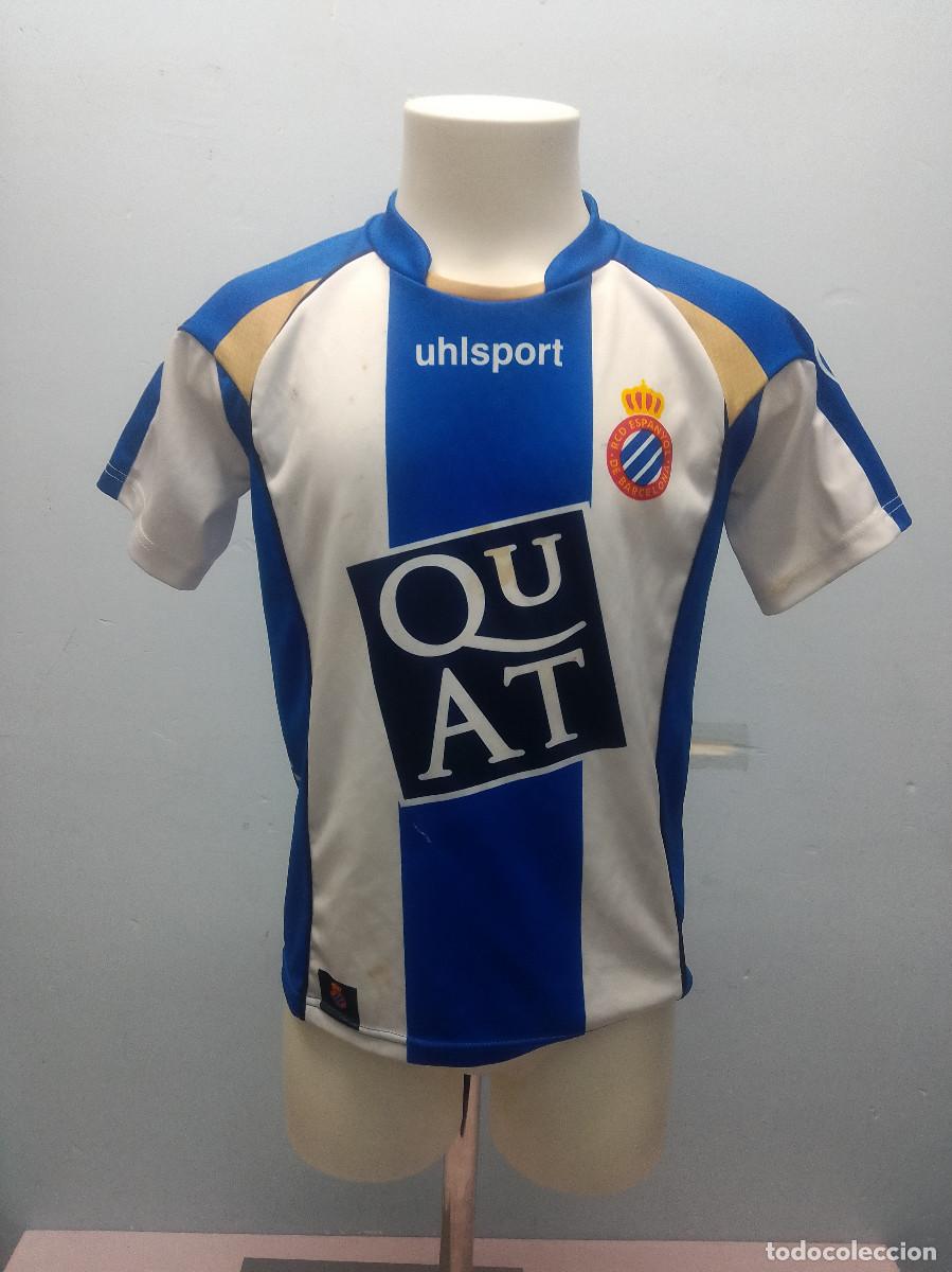 Coleccionismo deportivo: RCD Espanyol Alevin young player camiseta futbol football shirt match worn 4 a&ntilde;os
