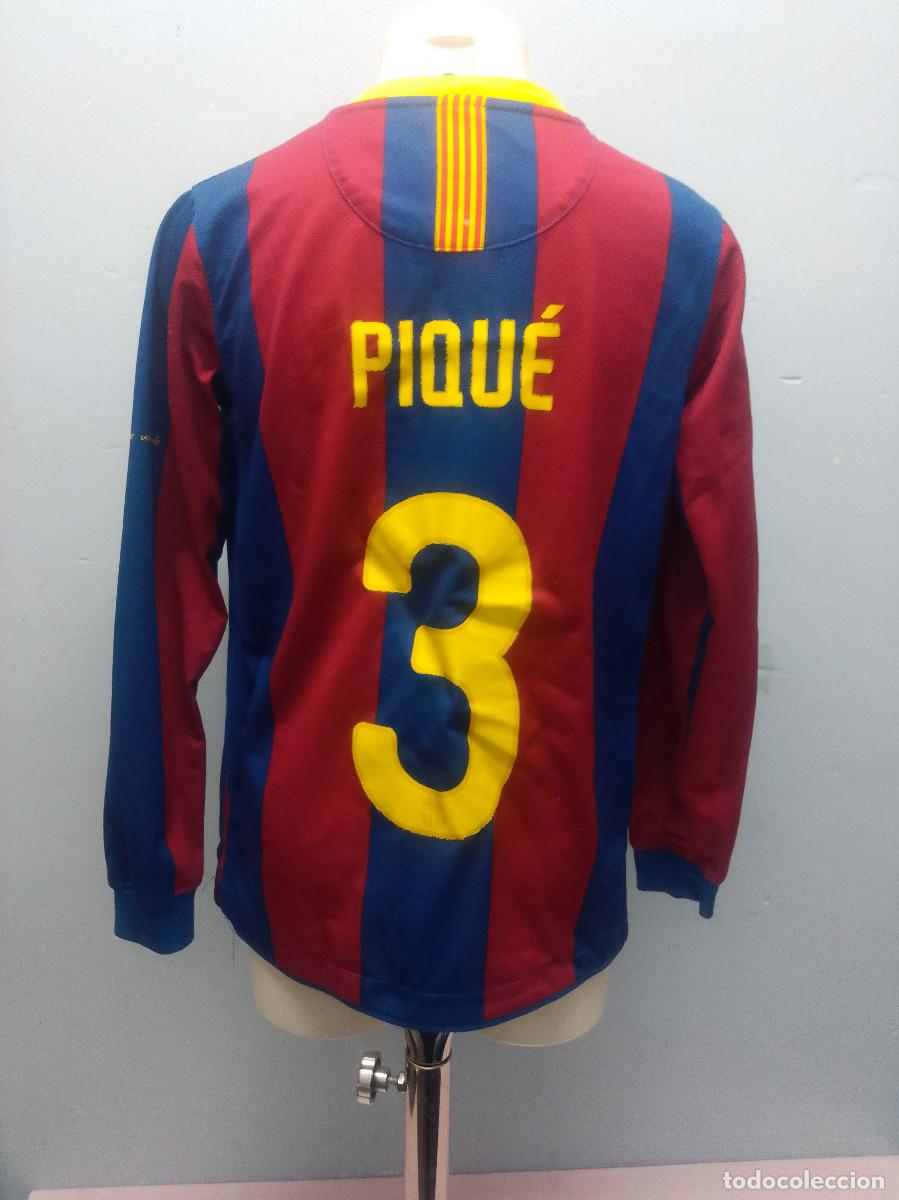 Coleccionismo deportivo: FC Barcelona Pique camiseta futbol football shirt ni&ntilde;o 8-10