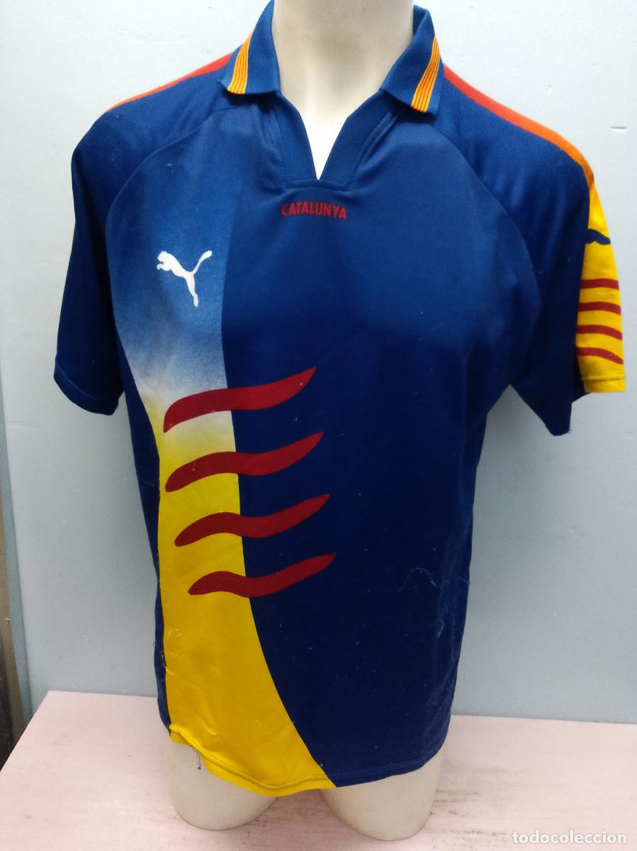 Coleccionismo deportivo: Cataluya seleccion (taras mal estado) camiseta futbol seleccion L