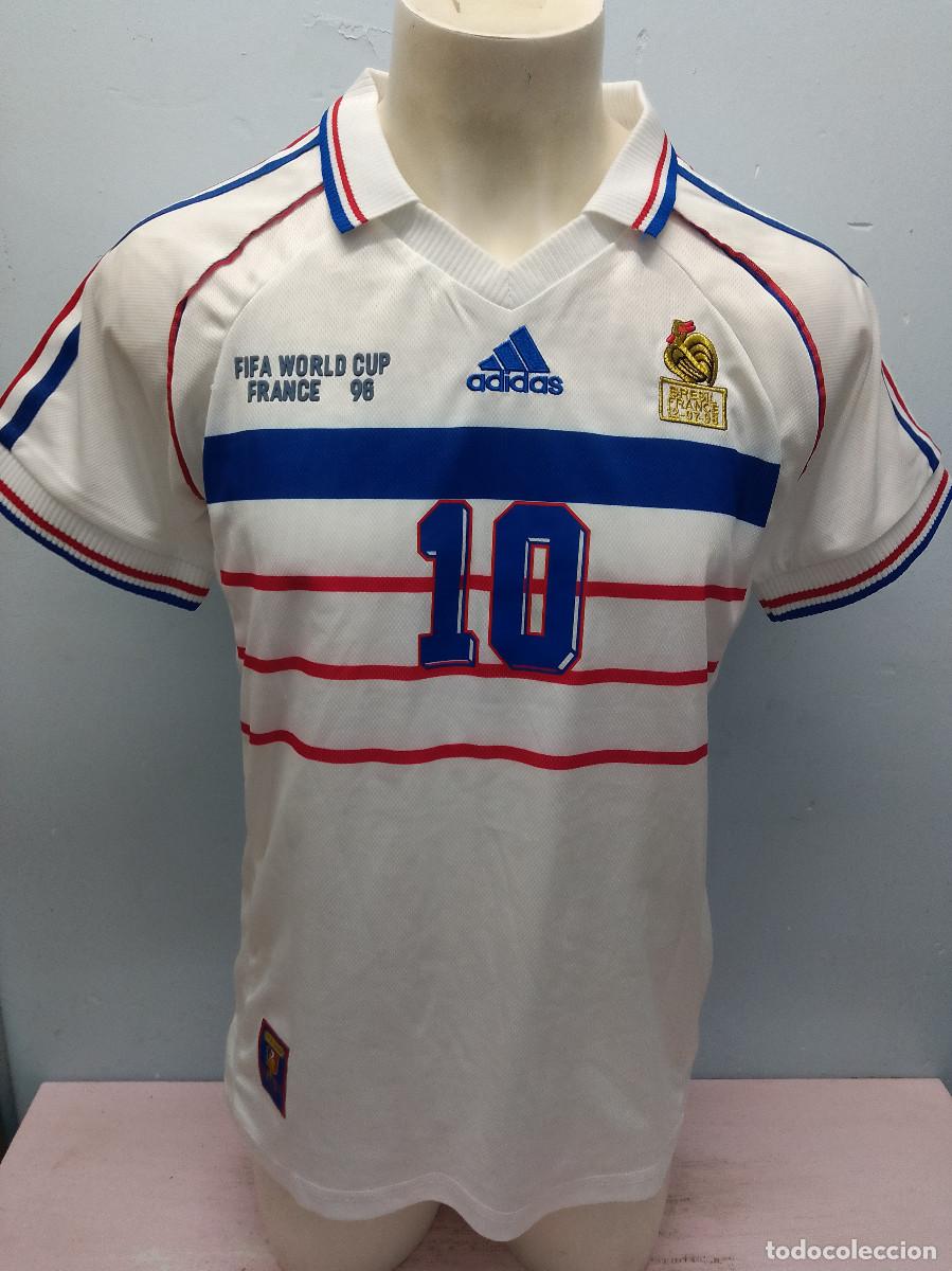 Coleccionismo deportivo: Zidane France camiseta futbol football shirt L 57cts