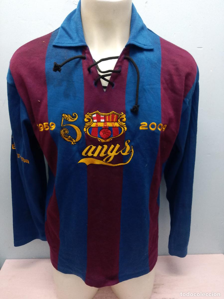 Coleccionismo deportivo: PEnya Blaugrana Besalu camiseta futbol football shirt fc barcelona L 62cts