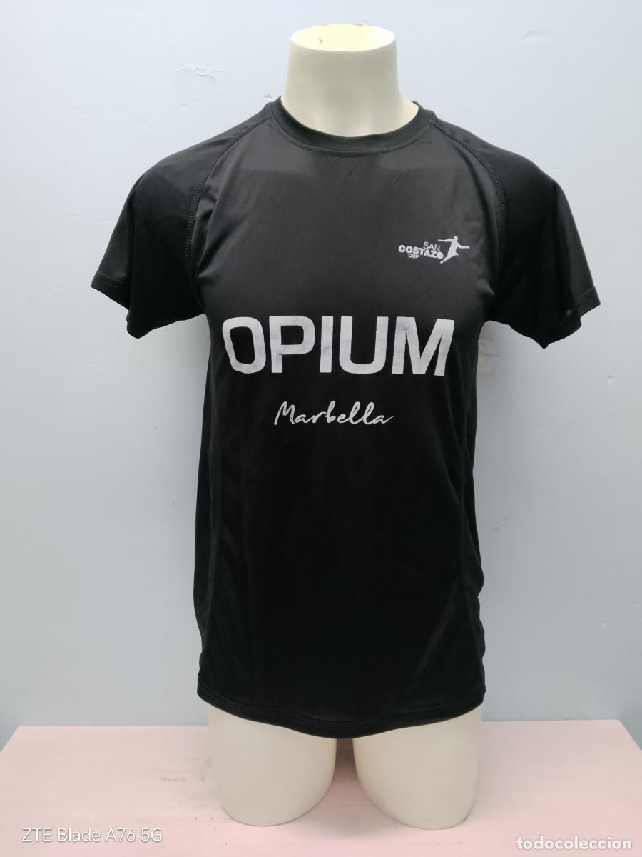 Coleccionismo deportivo: Opium Costa blanca torneo camiseta futbol football discoteca beach Marbella S 50cts