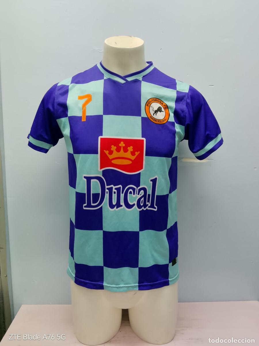 Coleccionismo deportivo: Polvorosa F.C. Barcelona camiseta futbol football shirt S-M 53cts