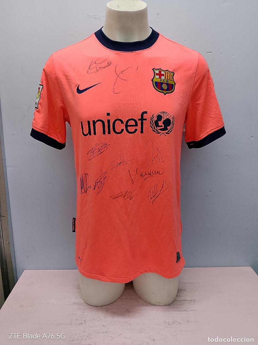 Coleccionismo deportivo: FC Barcelona SIgned team camiseta futbol football shirt M 55cts