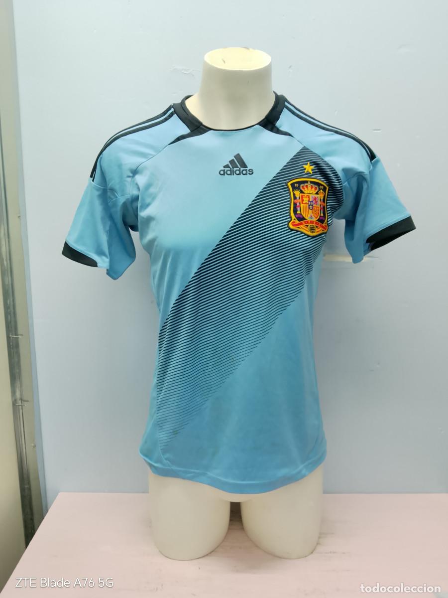 Coleccionismo deportivo: Espa&ntilde;a Spain seleccion camiseta futbol football shirt S 53cts