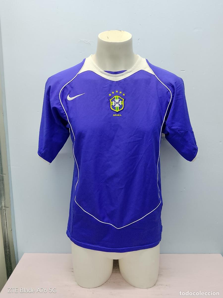 Coleccionismo deportivo: Brasil seleccion camiseta futbol football shirt Blue Version Away L 55cts