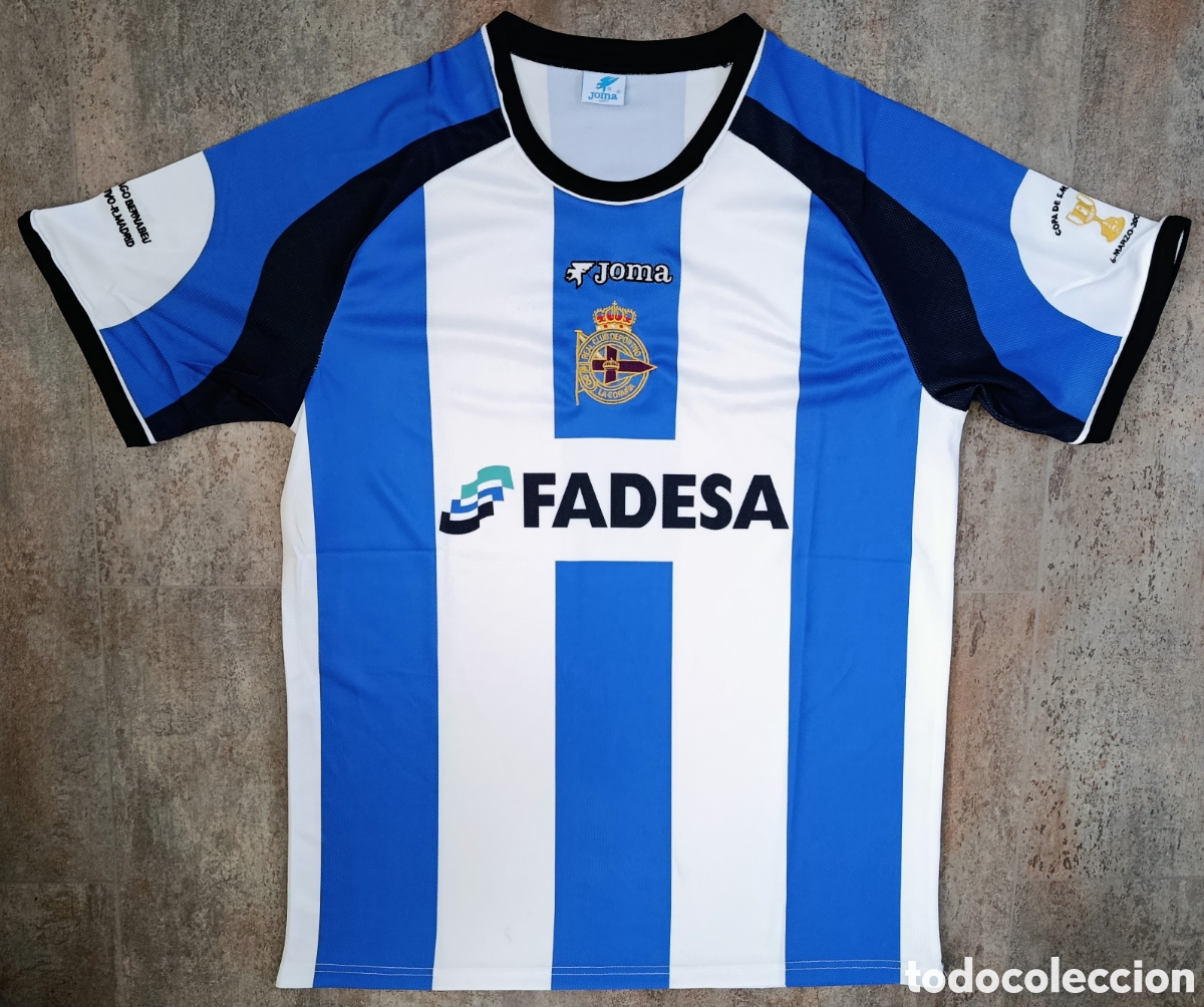Coleccionismo deportivo: Camiseta Deportivo Coru&ntilde;a Final Copa del Rey 2002