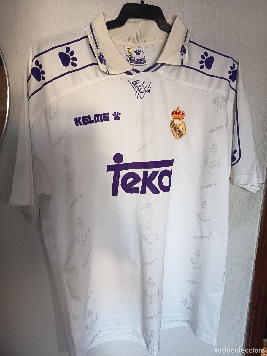 Coleccionismo deportivo: CAMISETA ANTIGUA DEL REAL MADRID 95-96 KELME -TEKA TALLA L