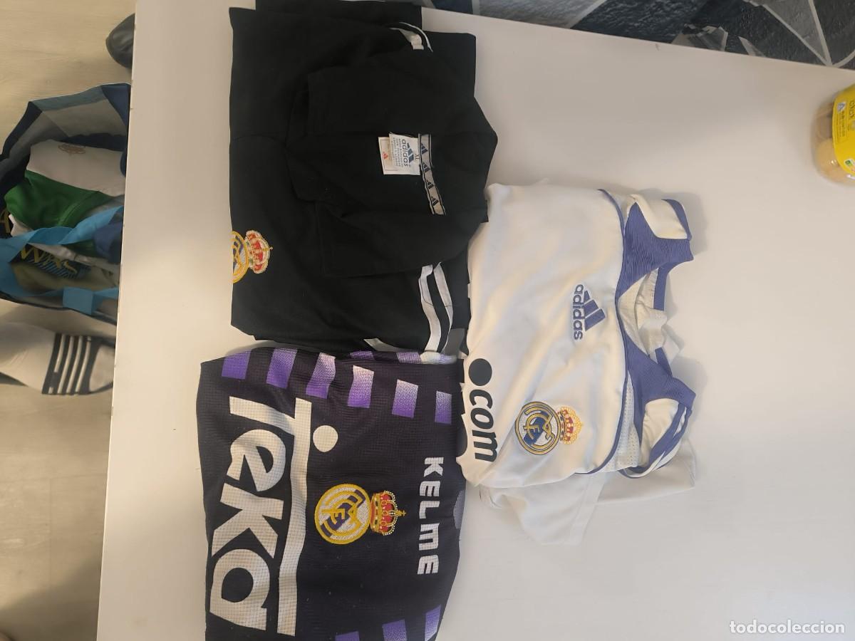 Coleccionismo deportivo: Camiseta original antigua Ra&uacute;l real madrid, real Madrid blanca y camiseta original real Madrid kelme