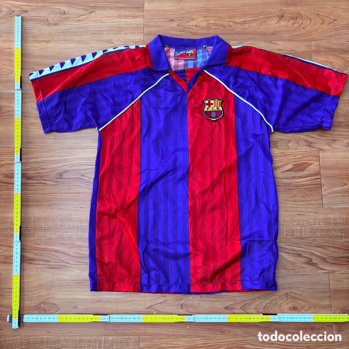 Sports collectibles: Camista fc barcelona a&ntilde;os 90 stoichkov 8 roger&rsquo;s