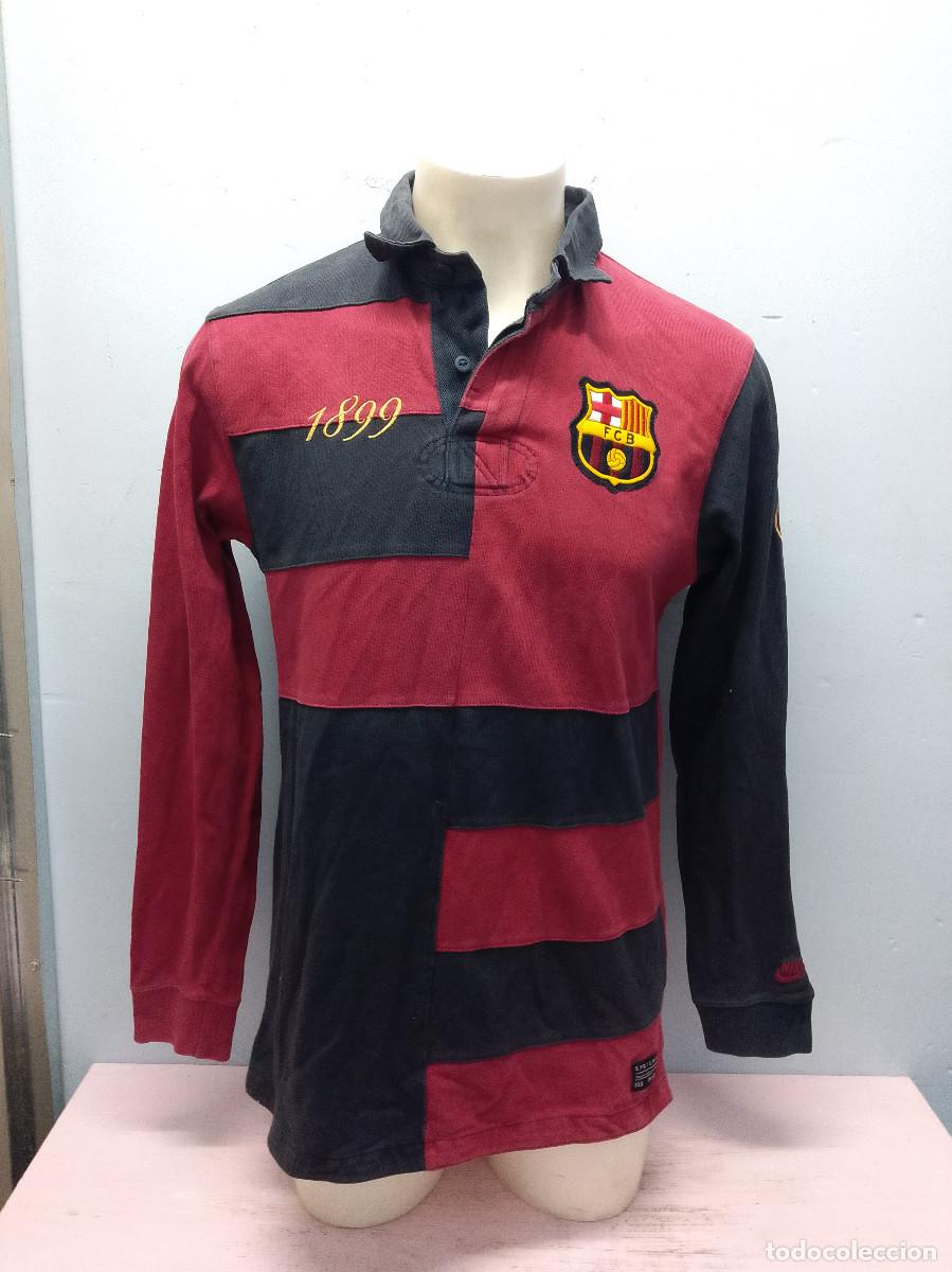 Coleccionismo deportivo: FC Barcelona jersey football style oldskol futbol polo M 55cts