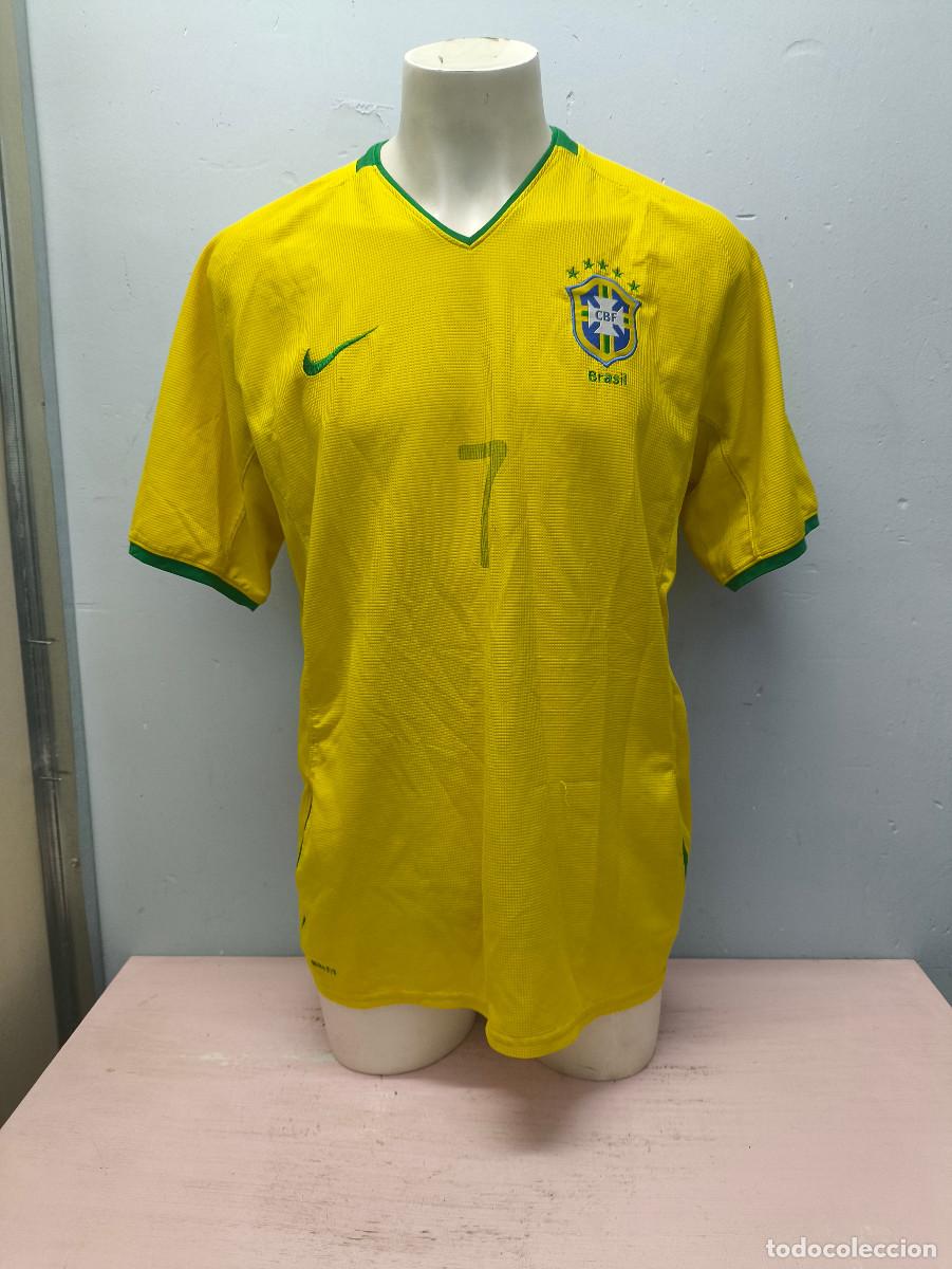 Coleccionismo deportivo: Brasil football sub camiseta futbol football shirt national team number damaged xl 62cts