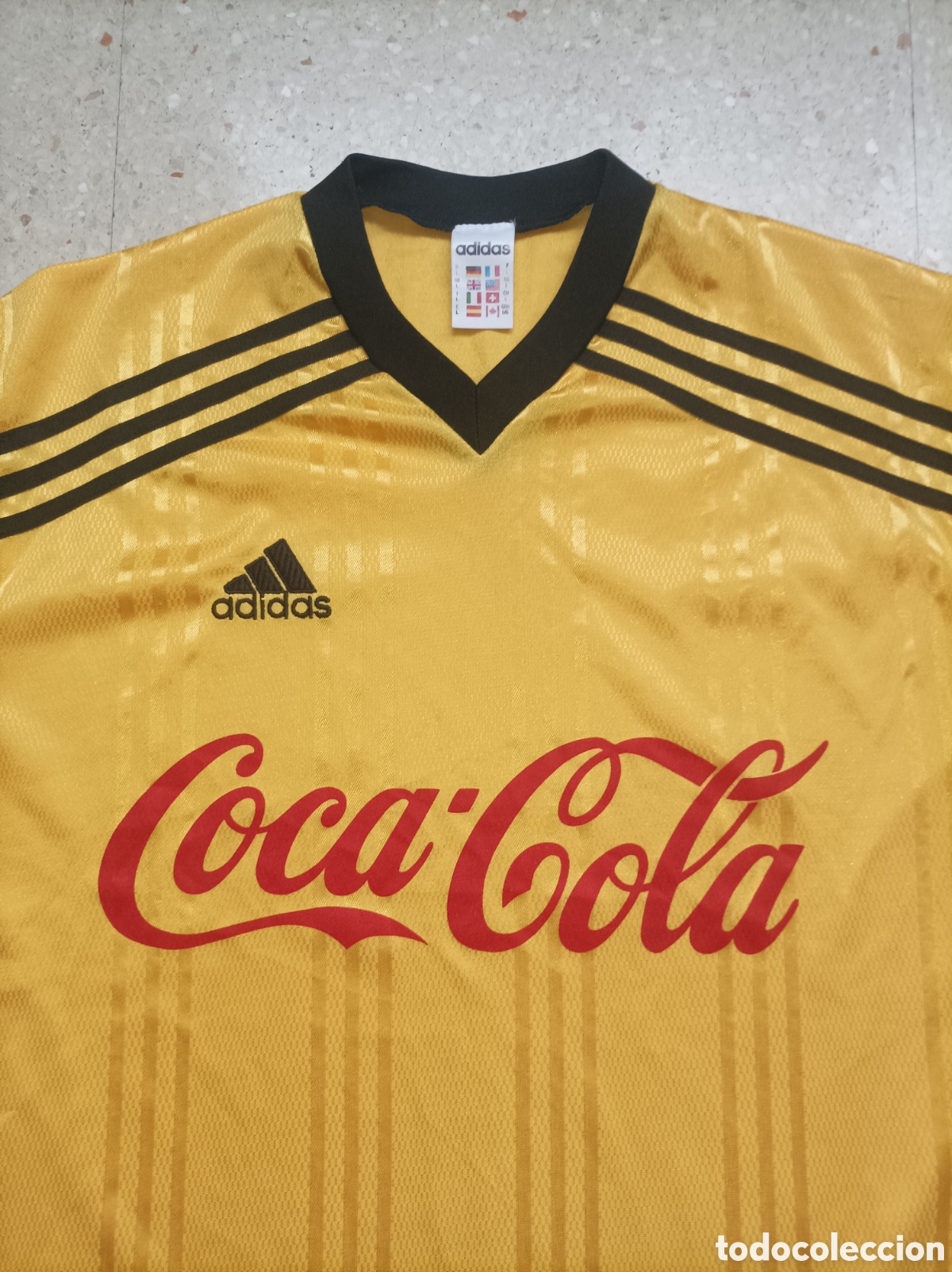 Coleccionismo deportivo: Camiseta futbol Coca-Cola Vintage 90,s Adidas original talle L