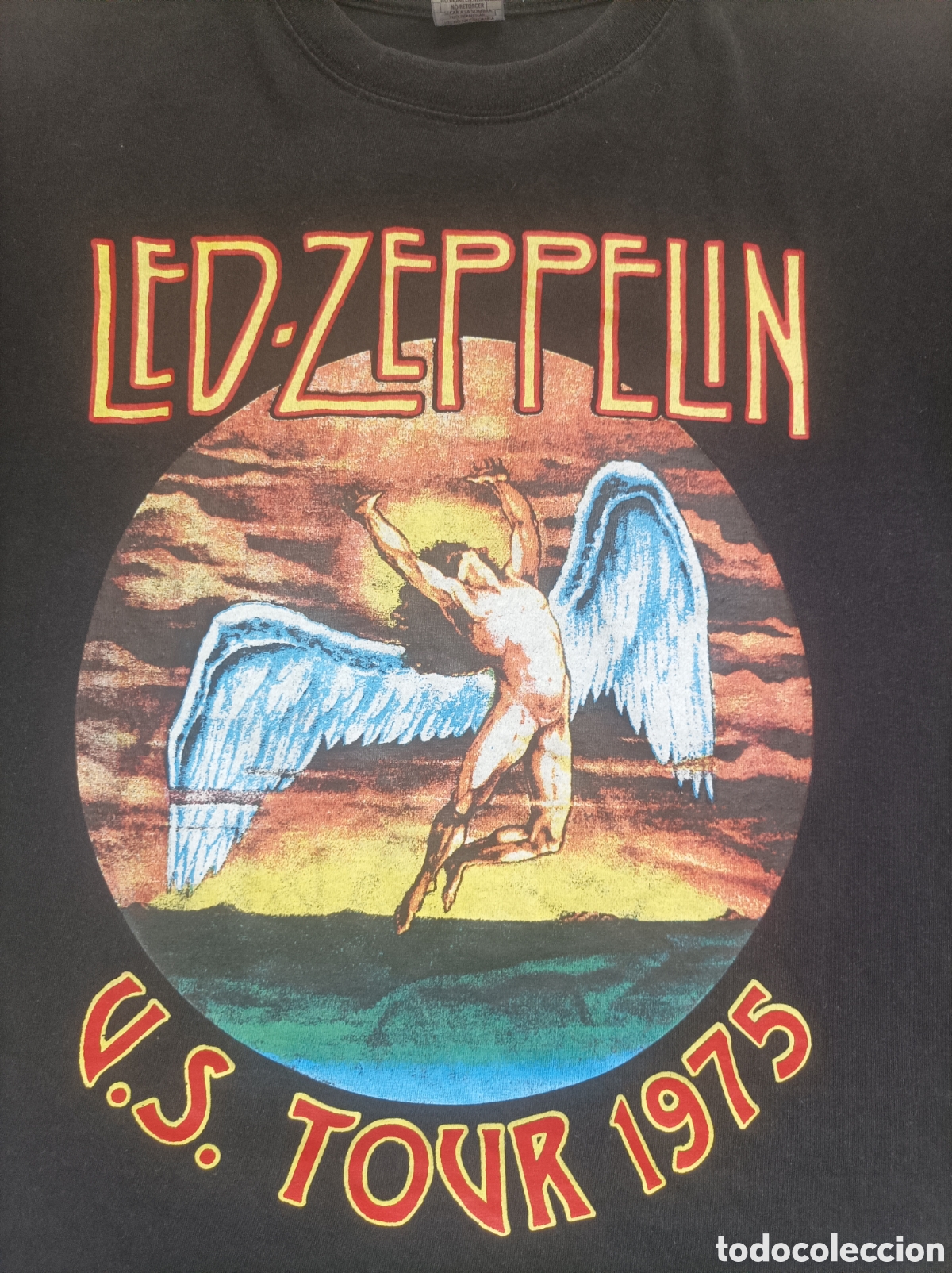 Coleccionismo deportivo: Camiseta Rock Led -Zeppelin U.S.Tour 1975 Bootleg 90,s talle L
