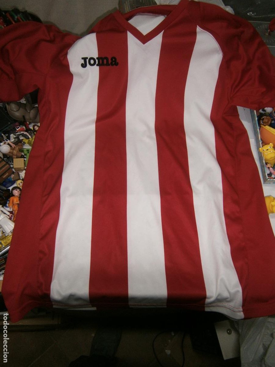 Coleccionismo deportivo: ANTIGUA CAMISETA ROJIBLANCA JOMA TAMA&Ntilde;O MEDIO