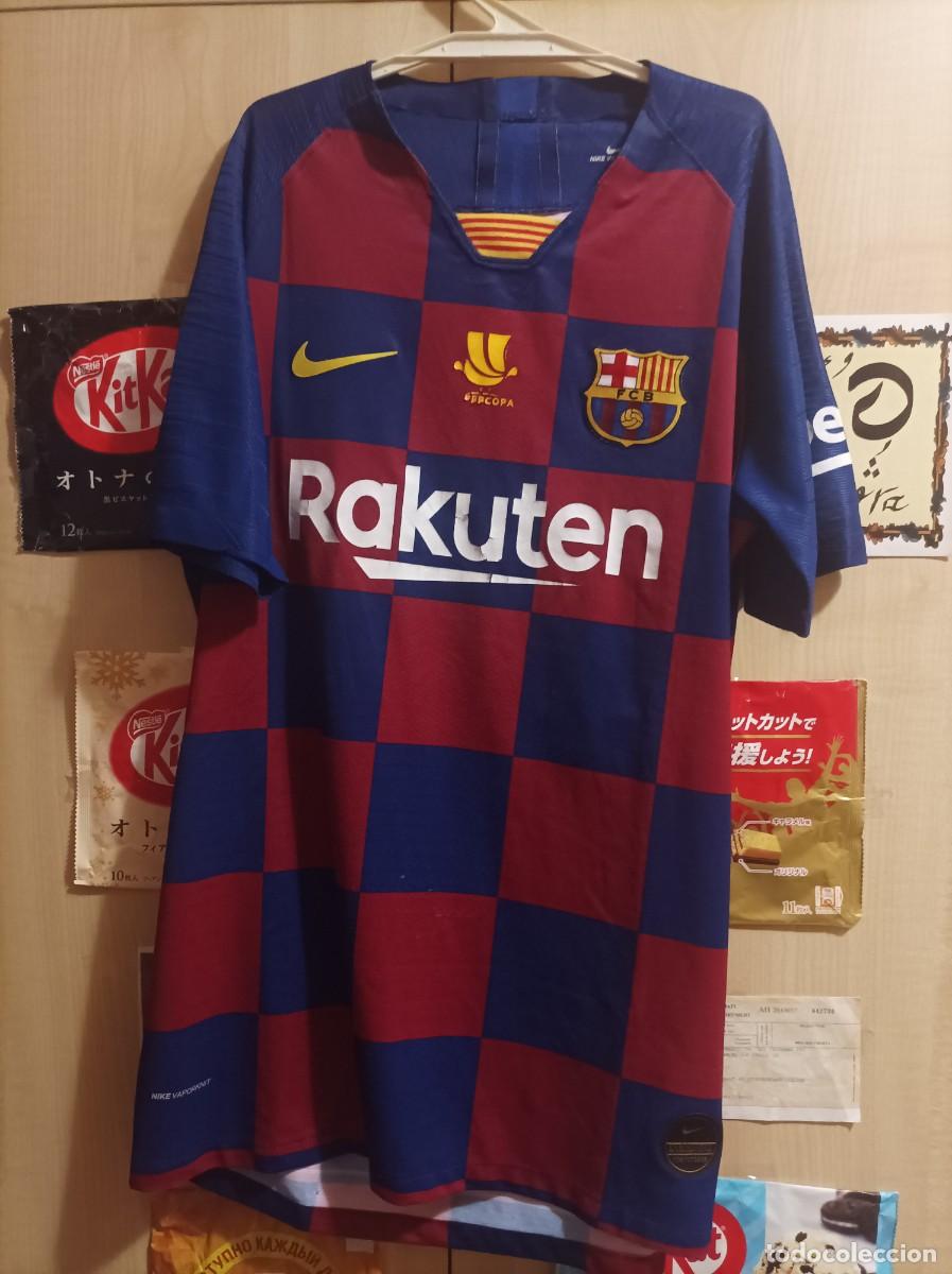 Coleccionismo deportivo: Camiseta FC Barcelona de Jong Super Copa Espa&ntilde;a Match Worn Talla L